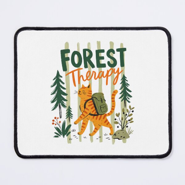 Item preview, Forest Therapy Cat | Cute Retro Hiking Cat Nature Lover Design designed and sold by GroveLaneCreative.