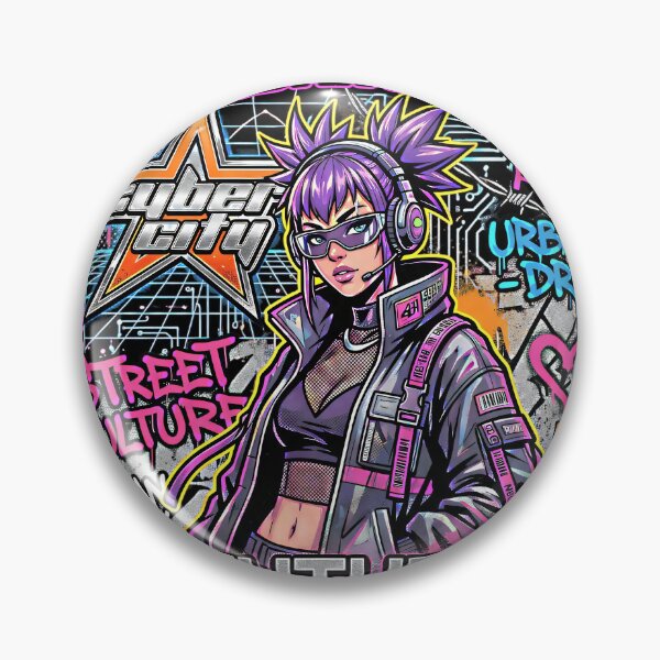 Item preview, Y2K Urban Attitude Future Vibrations Cyberpunk Anime Streetwear designed and sold by RAMIX-Y2K.