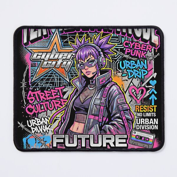 Item preview, Y2K Urban Attitude Future Vibrations Cyberpunk Anime Streetwear designed and sold by RAMIX-Y2K.