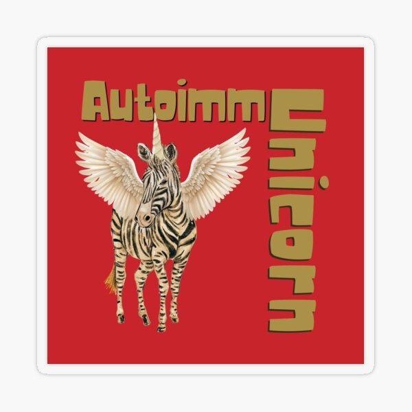 Artikelvorschau, Autoimmunerkrankung Zebra Einhorn entworfen und verkauft von pulse_retail.