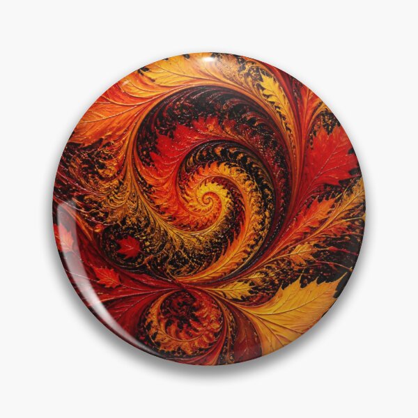 Item preview, Dynamic Autumn Fractal Maple Leaves Swirl designed and sold by Harmonic_Layers.