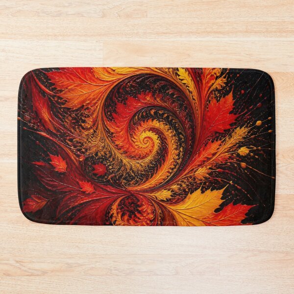 Item preview, Dynamic Autumn Fractal Maple Leaves Swirl designed and sold by Harmonic_Layers.