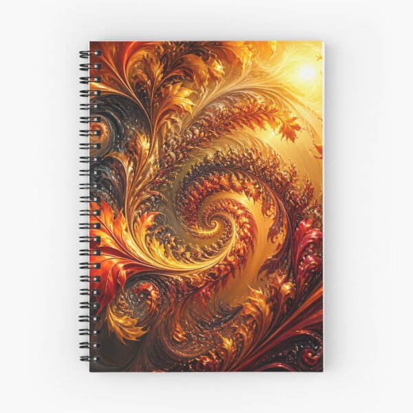 Item preview, Radiant Golden Autumn Fractal Leaf Spiral designed and sold by Harmonic_Layers.