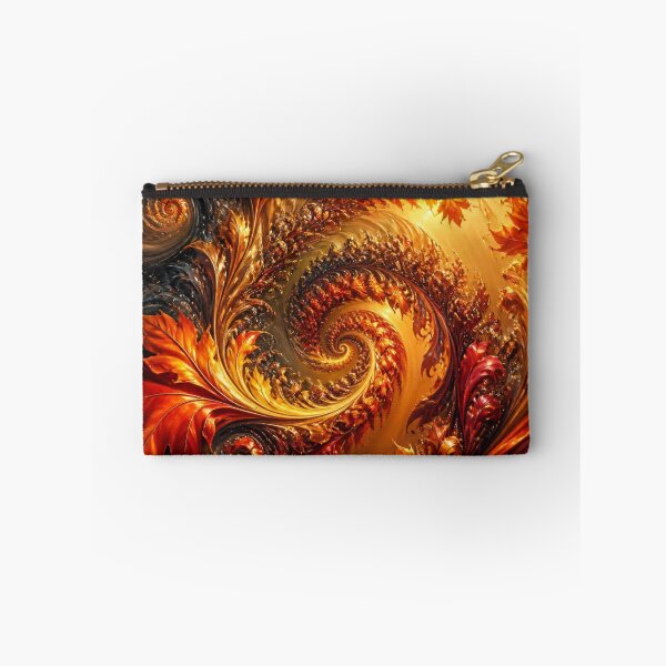 Item preview, Radiant Golden Autumn Fractal Leaf Spiral designed and sold by Harmonic_Layers.