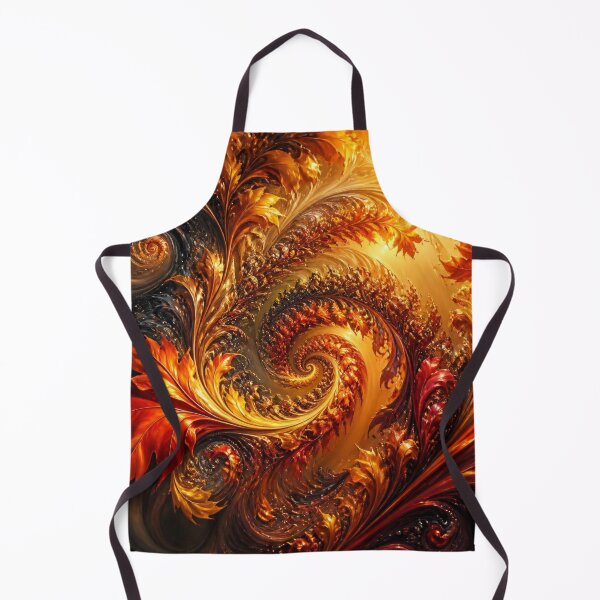 Item preview, Radiant Golden Autumn Fractal Leaf Spiral designed and sold by Harmonic_Layers.