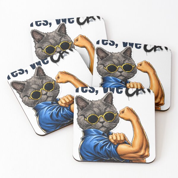 Item preview, Yes We Cat Funny Pixel Cat Flexing Gift For Cat Lovers designed and sold by cozydrops.