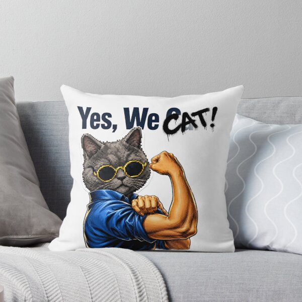 Item preview, Yes We Cat Funny Pixel Cat Flexing Gift For Cat Lovers designed and sold by cozydrops.