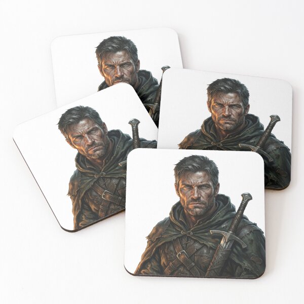 Item preview, Weathered Ranger Portrait Lord of the Rings Aragorn Inspired designed and sold by LunaMarkos.