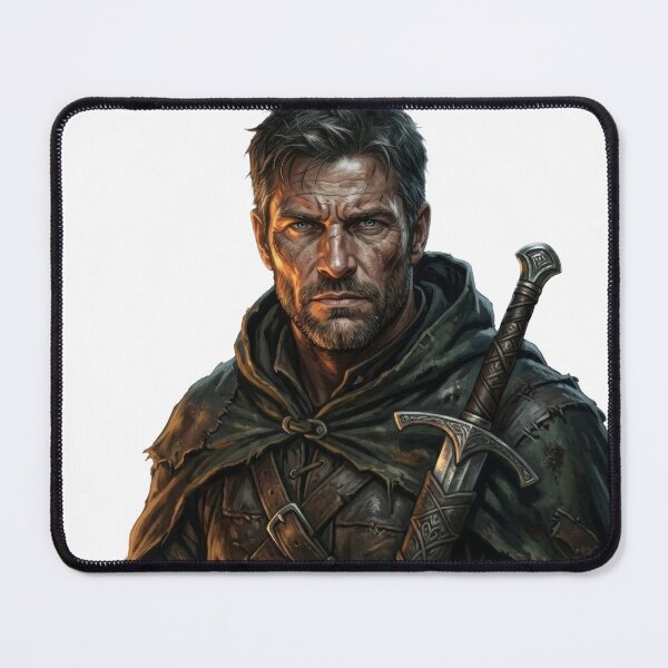 Item preview, Weathered Ranger Portrait Lord of the Rings Aragorn Inspired designed and sold by LunaMarkos.