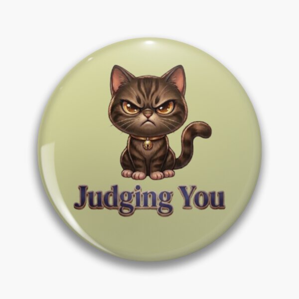 Item preview, Judging You Grumpy Cat – Funny Sarcastic Brown Tabby Cartoon designed and sold by Northern Glow Art.
