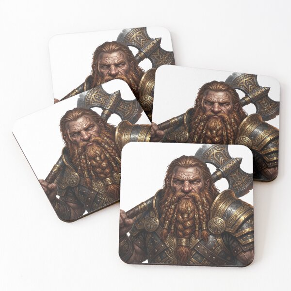 Item preview, Dwarven Warrior Portrait Lord of the Rings Gimli designed and sold by LunaMarkos.