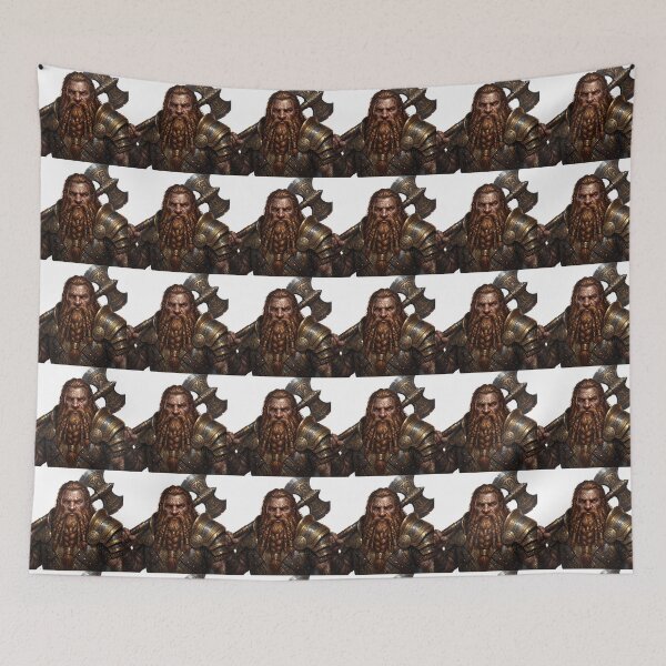 Item preview, Dwarven Warrior Portrait Lord of the Rings Gimli designed and sold by LunaMarkos.