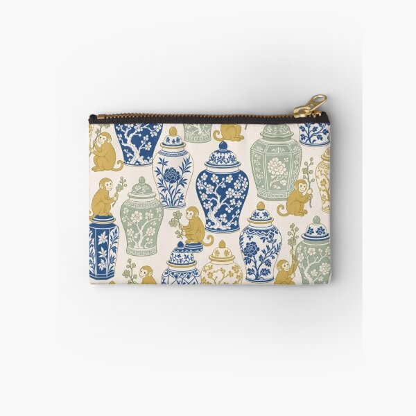 Item preview, Chinoiserie Monkey Ginger Jar Seamless Pattern | Grandmillennial Chinoiserie Decor designed and sold by StickyGuys.