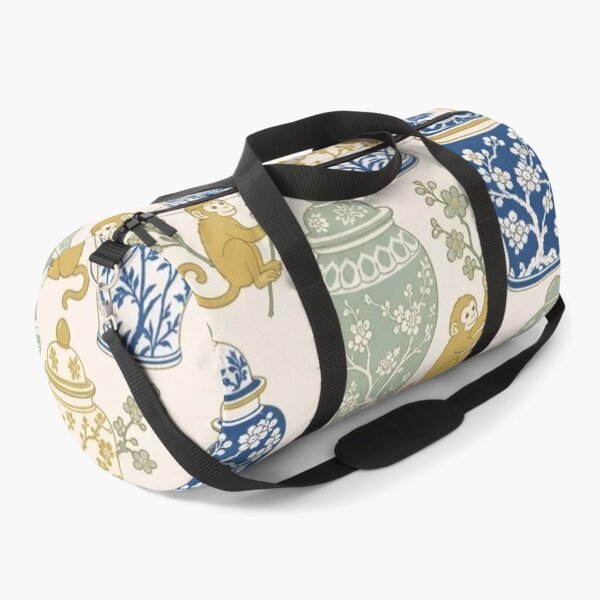 Item preview, Chinoiserie Monkey Ginger Jar Seamless Pattern | Grandmillennial Chinoiserie Decor designed and sold by StickyGuys.