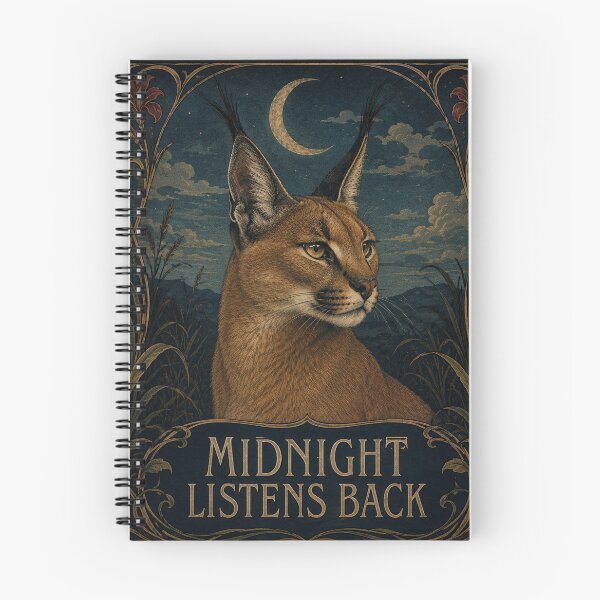 Item preview, Midnight Listens Back: Art Nouveau Caracal designed and sold by LubelskArt.