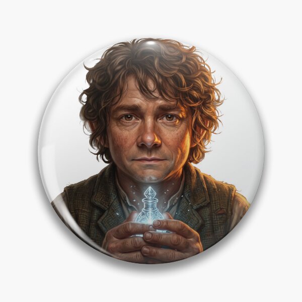 Item preview, Brave Hobbit Ring Bearer Portrait Lord of the Rings Frodo designed and sold by LunaMarkos.