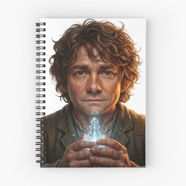 Item preview, Brave Hobbit Ring Bearer Portrait Lord of the Rings Frodo designed and sold by LunaMarkos.