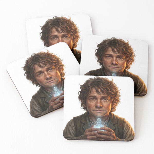 Item preview, Brave Hobbit Ring Bearer Portrait Lord of the Rings Frodo designed and sold by LunaMarkos.