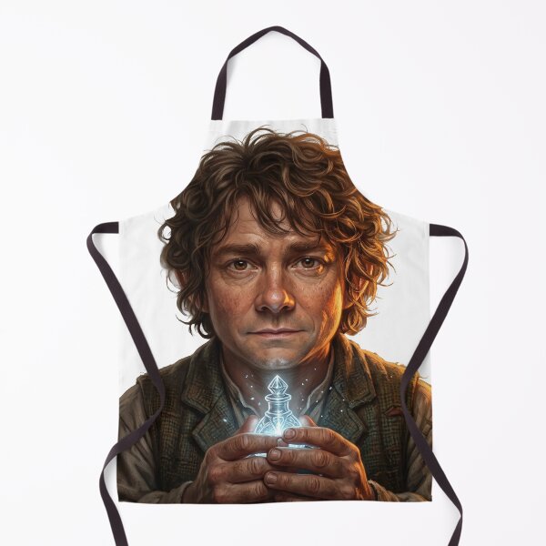 Item preview, Brave Hobbit Ring Bearer Portrait Lord of the Rings Frodo designed and sold by LunaMarkos.