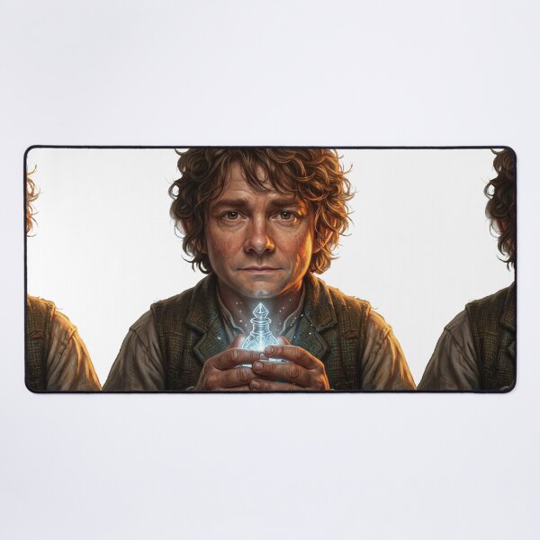 Item preview, Brave Hobbit Ring Bearer Portrait Lord of the Rings Frodo designed and sold by LunaMarkos.