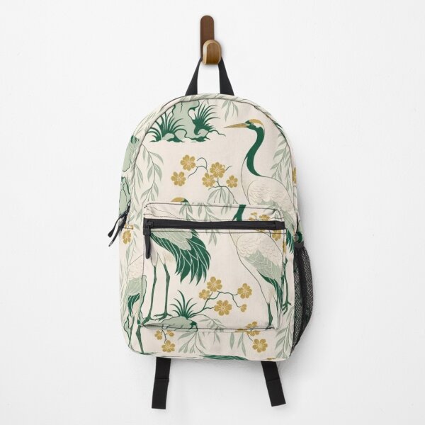 Item preview, Green Chinoiserie Crane Willow Seamless Pattern | Celadon Chinoiserie Wallpaper designed and sold by StickyGuys.
