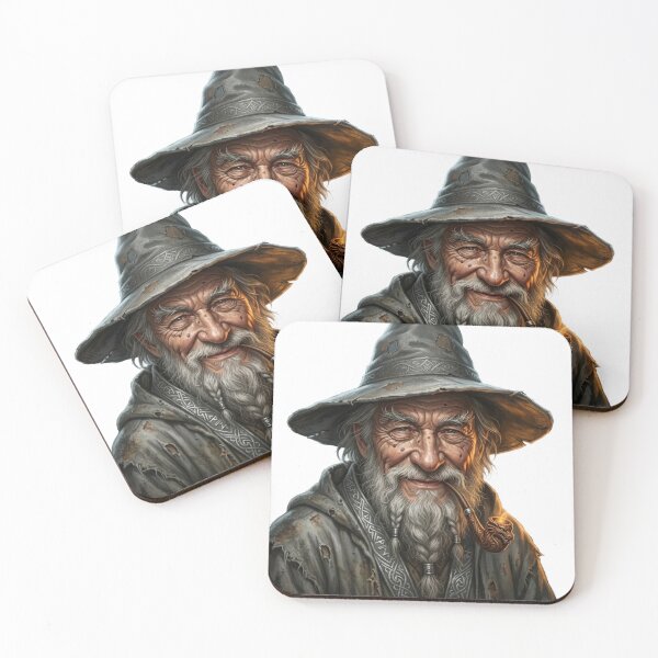 Item preview, Ancient Grey Wizard Portrait Lord of the Rings Gandalf designed and sold by LunaMarkos.