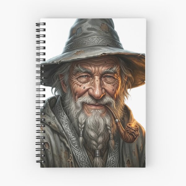 Item preview, Ancient Grey Wizard Portrait Lord of the Rings Gandalf designed and sold by LunaMarkos.