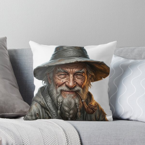 Item preview, Ancient Grey Wizard Portrait Lord of the Rings Gandalf designed and sold by LunaMarkos.