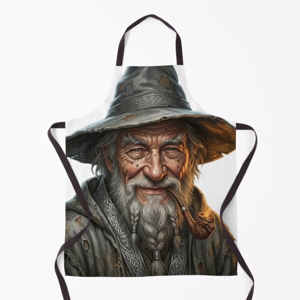 Item preview, Ancient Grey Wizard Portrait Lord of the Rings Gandalf designed and sold by LunaMarkos.