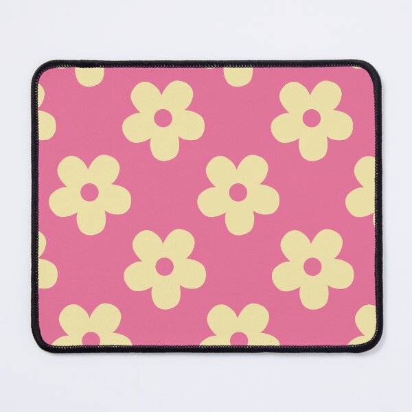 Item preview, Pink Floral Pattern | Cream and Rose Pink Flowers Pattern | Preppy Retro Cream Daisies | Coquette Pink and Cream Floral | Vintage Soft Pink and Butter Yellow Floral Pattern designed and sold by VivaFy.