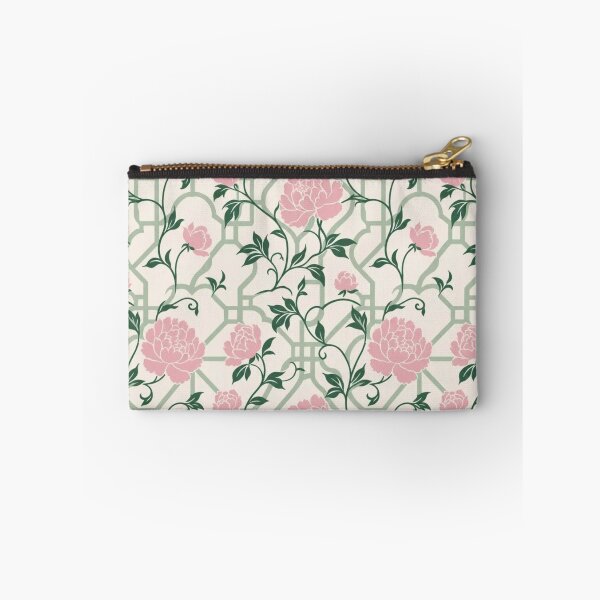 Item preview, Green Chinoiserie Peony Trellis Seamless Pattern | Celadon Floral Chinoiserie designed and sold by StickyGuys.