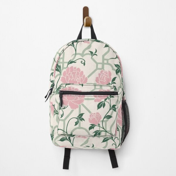 Item preview, Green Chinoiserie Peony Trellis Seamless Pattern | Celadon Floral Chinoiserie designed and sold by StickyGuys.