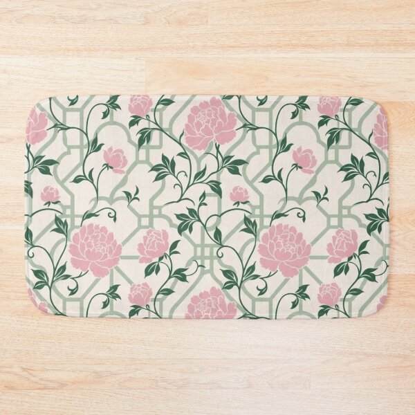 Item preview, Green Chinoiserie Peony Trellis Seamless Pattern | Celadon Floral Chinoiserie designed and sold by StickyGuys.