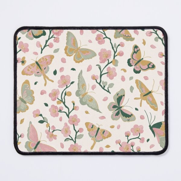 Item preview, Green Chinoiserie Butterfly Blossom Seamless Pattern | Celadon Silk Chinoiserie designed and sold by StickyGuys.