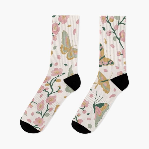 Item preview, Green Chinoiserie Butterfly Blossom Seamless Pattern | Celadon Silk Chinoiserie designed and sold by StickyGuys.