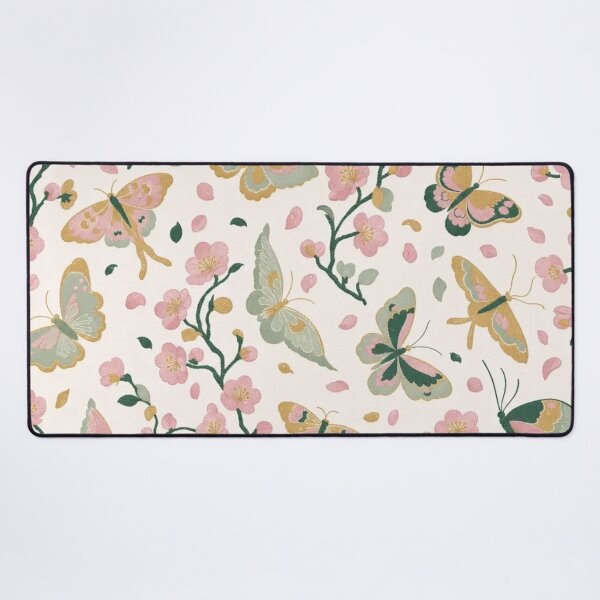 Item preview, Green Chinoiserie Butterfly Blossom Seamless Pattern | Celadon Silk Chinoiserie designed and sold by StickyGuys.