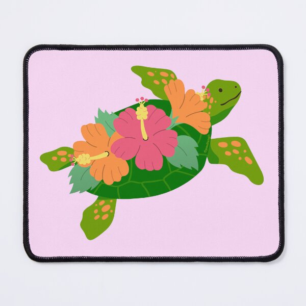 Item preview, Turtle tropical flower sticker designed and sold by DesignPMG.
