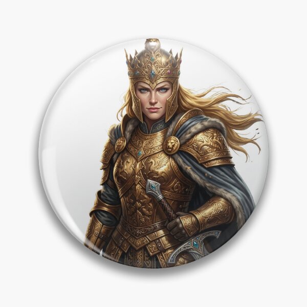 Item preview, Shieldmaiden Warrior Queen Portrait Lord of the Rings Eowyn designed and sold by LunaMarkos.