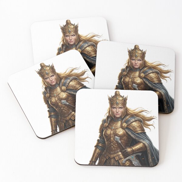 Item preview, Shieldmaiden Warrior Queen Portrait Lord of the Rings Eowyn designed and sold by LunaMarkos.