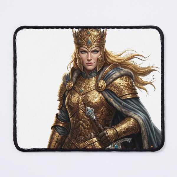 Item preview, Shieldmaiden Warrior Queen Portrait Lord of the Rings Eowyn designed and sold by LunaMarkos.