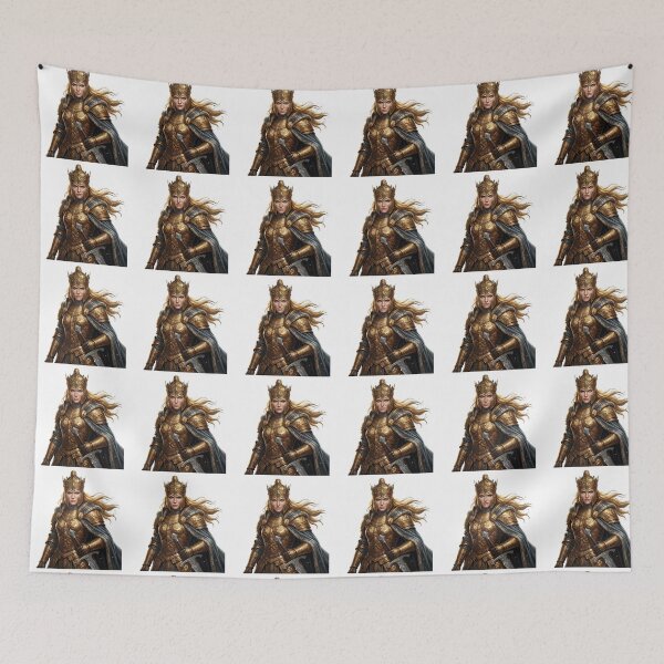 Item preview, Shieldmaiden Warrior Queen Portrait Lord of the Rings Eowyn designed and sold by LunaMarkos.