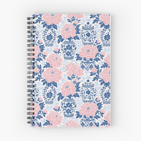 Item preview, Chinoiserie Ginger Jar Peony Seamless Pattern | Blue and White Porcelain Wallpaper designed and sold by StickyGuys.