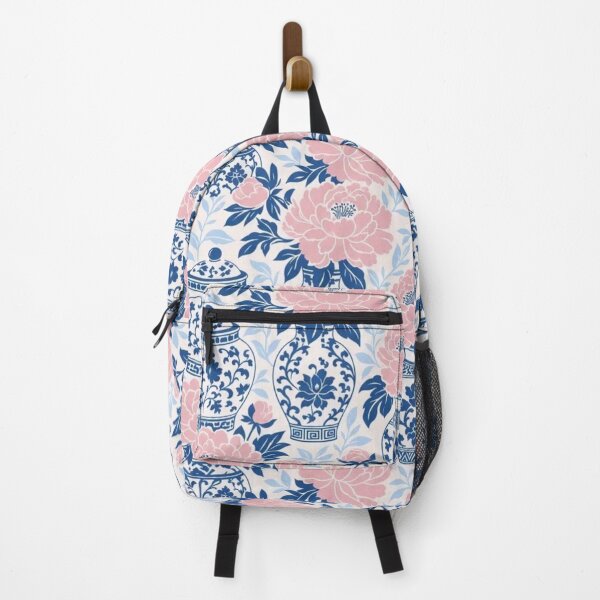Item preview, Chinoiserie Ginger Jar Peony Seamless Pattern | Blue and White Porcelain Wallpaper designed and sold by StickyGuys.