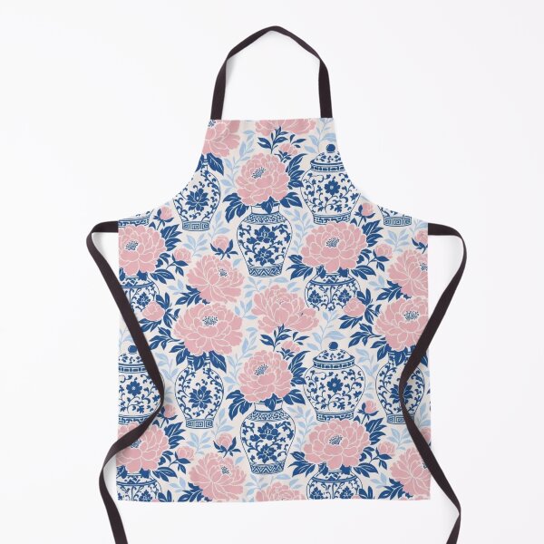 Item preview, Chinoiserie Ginger Jar Peony Seamless Pattern | Blue and White Porcelain Wallpaper designed and sold by StickyGuys.