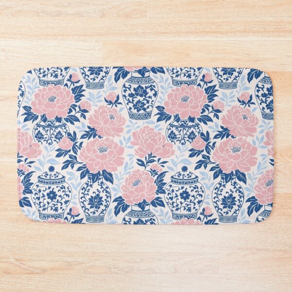 Item preview, Chinoiserie Ginger Jar Peony Seamless Pattern | Blue and White Porcelain Wallpaper designed and sold by StickyGuys.
