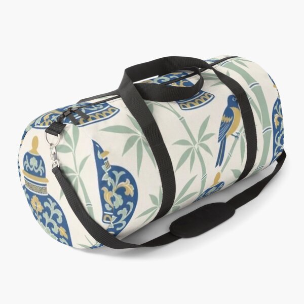 Item preview, Chinoiserie Ginger Jar Bamboo Seamless Pattern | Blue Green Chinoiserie Decor designed and sold by StickyGuys.