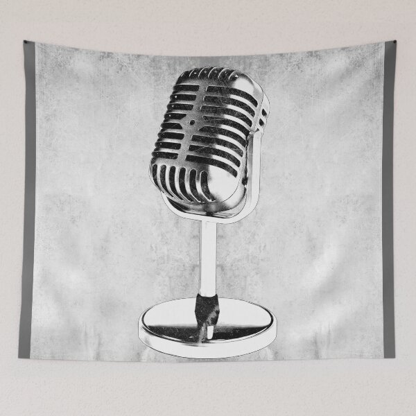 Item preview, Vintage Fat Boy Style Dynamic Broadcast Microphone designed and sold by Ghoul Enterprises.