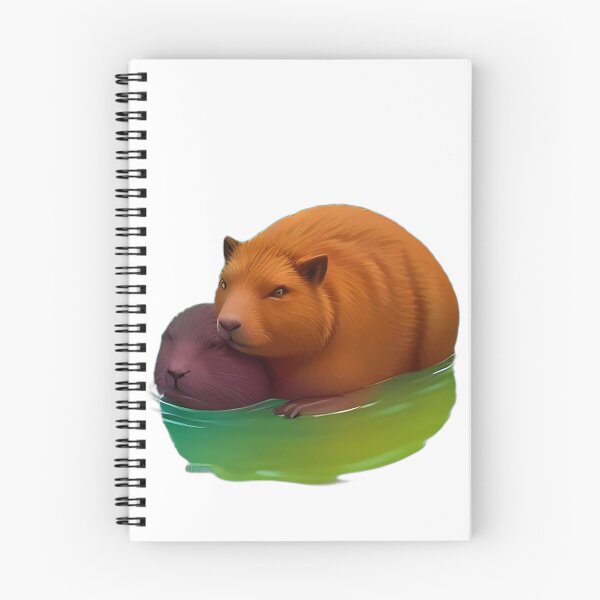Item preview, Sleepy Capybara In Hot Spring Vibrant Illustration designed and sold by Shadow-Stone.