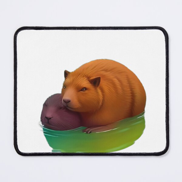 Item preview, Sleepy Capybara In Hot Spring Vibrant Illustration designed and sold by Shadow-Stone.