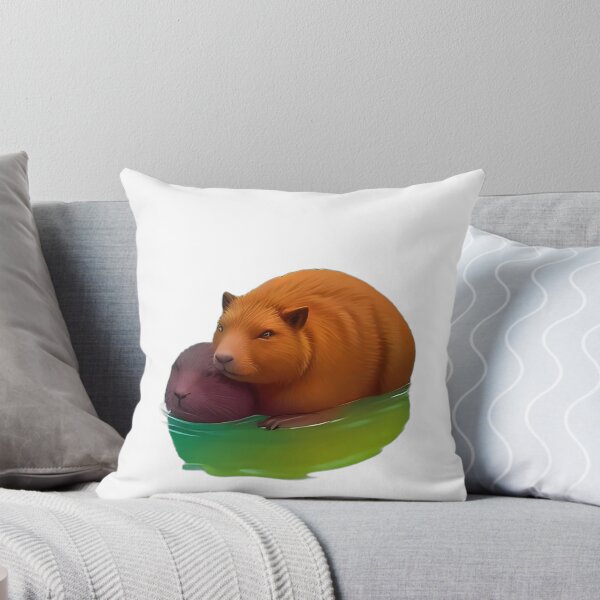 Item preview, Sleepy Capybara In Hot Spring Vibrant Illustration designed and sold by Shadow-Stone.